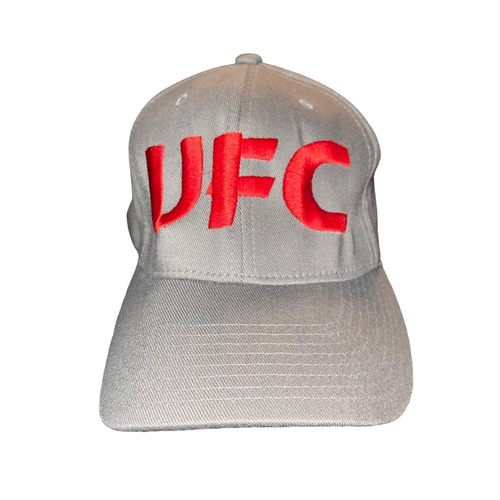 Flexfit UFC Iceman Hat Size S-M Grey Red Men’s Hat Embroidered Stretch